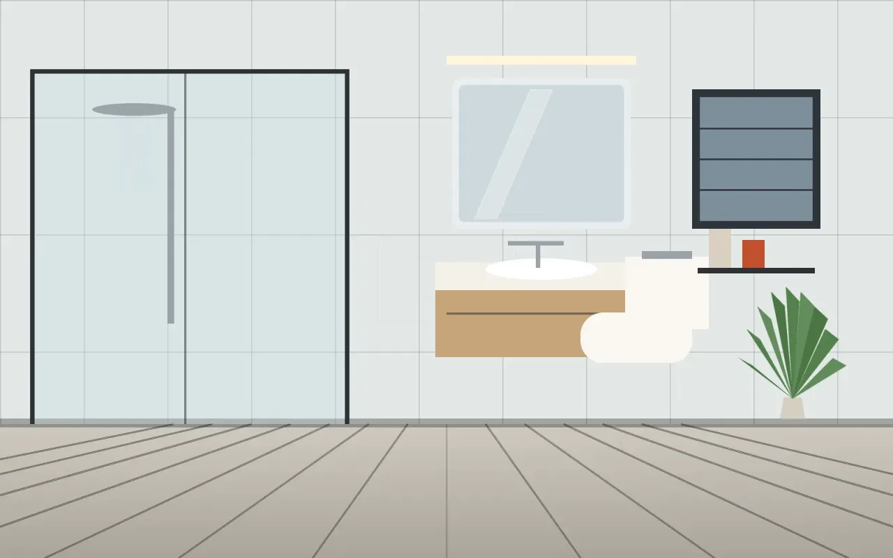 Banyo kapak görseli Yalıtımlı, modern banyo